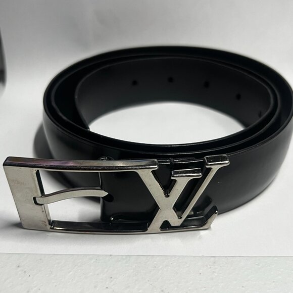 LOUIS VUITTON BLACK CALFSKIN BELT M9840 - Picture 2 of 7